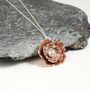 Copper Flower And Silver Necklace, thumbnail 3 of 5
