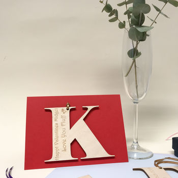 Personalised Initial Letter Valentines Card, 10 of 12
