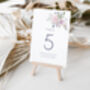 Wedding Table Names In Lilac And Pink Florals, thumbnail 3 of 4