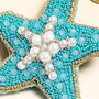 Beaded Freshwater Pearl Starfish Keyring And Bag Charm, thumbnail 2 of 2