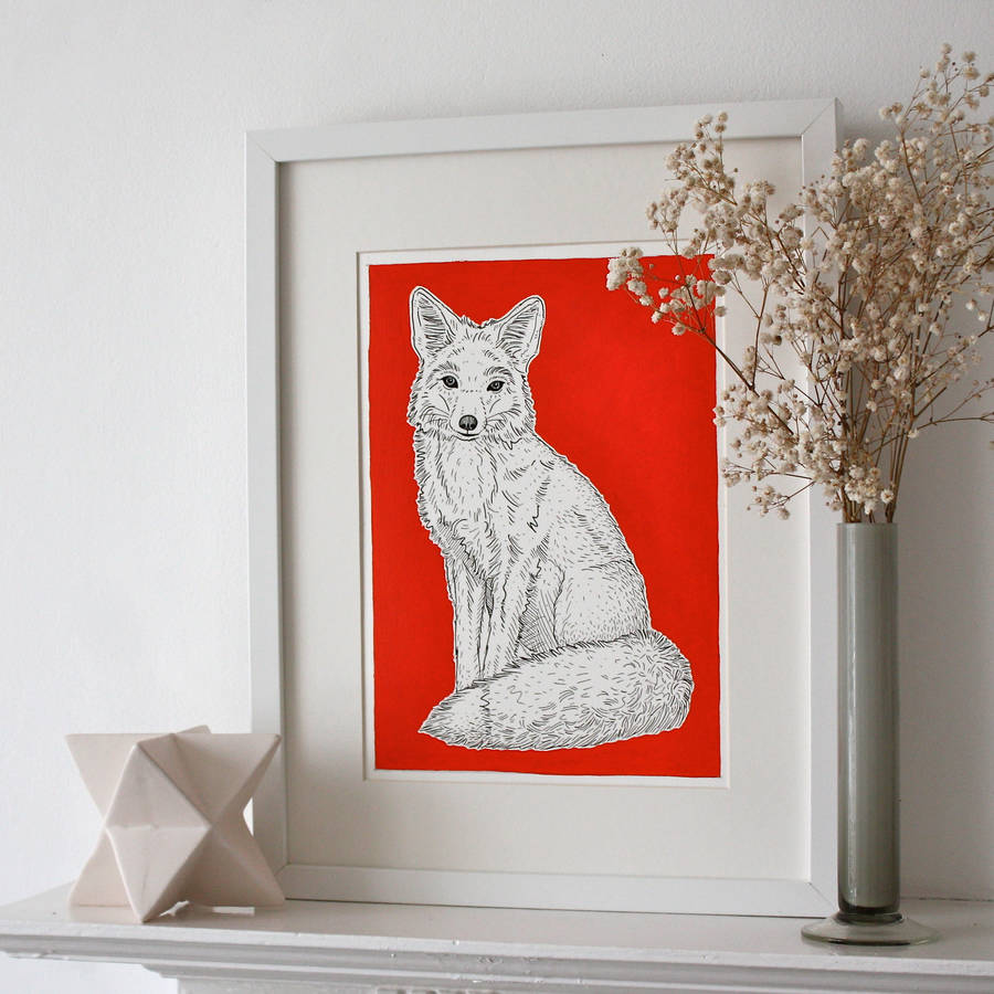 fox art print by adam regester art and illustration ...