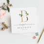 Personalised Floral Bridesmaid Card | Floral Initial, thumbnail 1 of 4