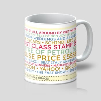 Personalised 30th Birthday Mug Gift 1994, 9 of 12