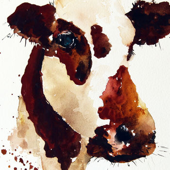 Cow Painting, Brown Cow, 2 of 2