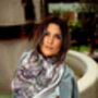 Limited Edition Orchid Floral 100% Silk Satin Scarf, thumbnail 2 of 11