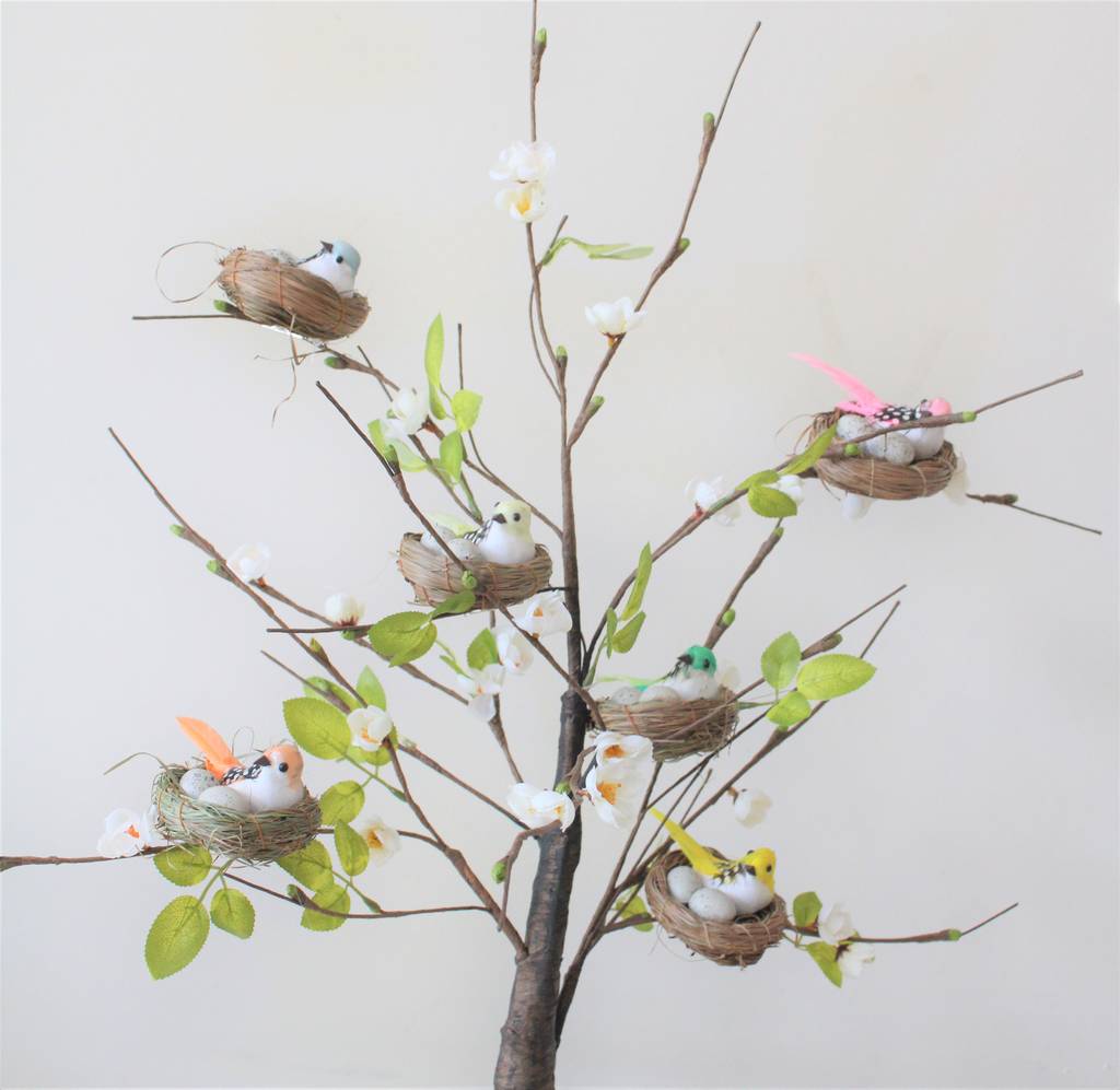 Set Of Three Easter Nest Decorations By Ella James