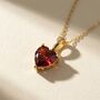 Heart Garnet January Birthstone Gold Plated Necklace, thumbnail 1 of 4
