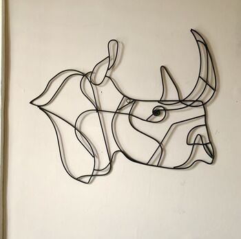Rhino Wire Wall Art, 3 of 4