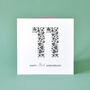 Love Hearts Steel 11th Anniversary Card, thumbnail 2 of 3