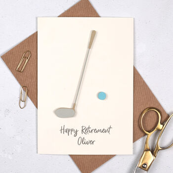 Personalised Golf Retirement Sport Card, 2 of 3