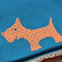 Charming British Terrier Wave Pattern Cotton Blend Scarf, thumbnail 9 of 11