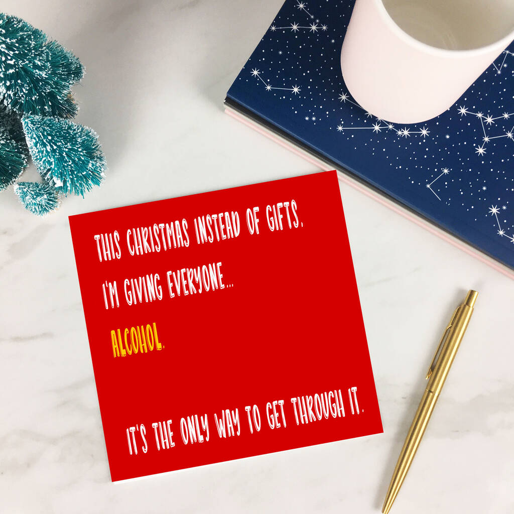 Funny 'alcohol' Christmas Card By The New Witty