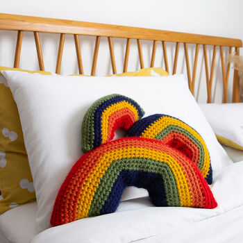 Bright Rainbow Cushion Set Crochet Kit, 4 of 8