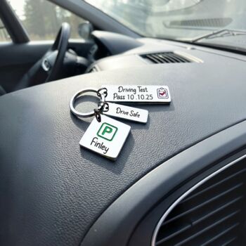 Driving Test Keyring, Personalised First Car Keychain, 6 of 6