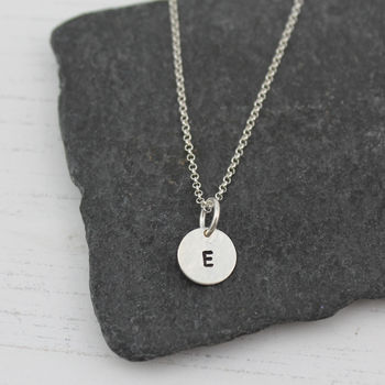 Sterling Silver Dinky Initial Pendant, 2 of 12
