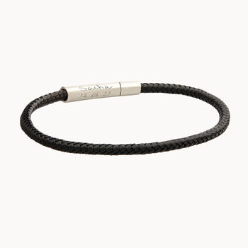 Men's Personalised Small Leather Bracelet, 2 of 6