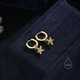 Sterling Silver Starfish Huggie Hoops, thumbnail 6 of 11