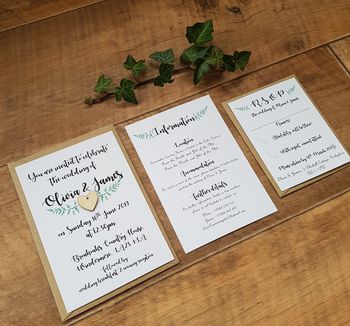 'Rustic Greenery' Botanical Wedding Invitation Bundle, 2 of 7
