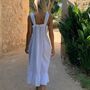 Women's White Cotton Sleeveless Nightdress Megan, thumbnail 3 of 6