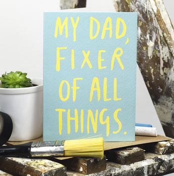 'My Dad, Fixer Of All Things' Card, 3 of 4