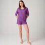 Women's 'Wild Cat' Bamboo Lace Short Pyjama Set, thumbnail 1 of 7