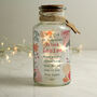 Floral Design Personalised LED Glass Jar, thumbnail 2 of 7