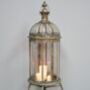 Antique Gold Large Candle Lantern On Stand, thumbnail 2 of 3