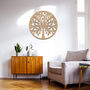 Round Abstract Tree Wooden Wall Art Modern Decor, thumbnail 6 of 10