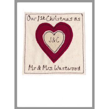 Personalised Heart Christmas Card For Wife, Girlfriend, Fiancee, 2 of 12