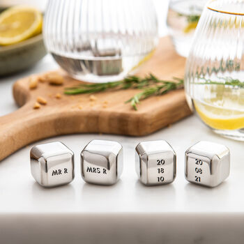 Personalised Gold Steel Ice Cubes, 7 of 12