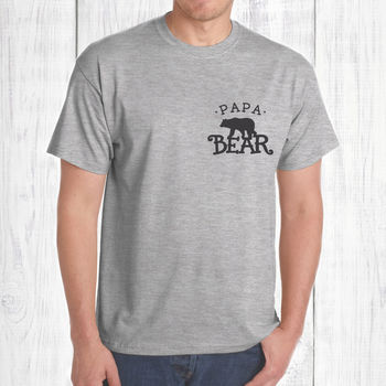 Papa Bear Men's T Shirt For Dad, 2 of 3