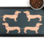 Sausage Dog Placemat, Dachshund Feeding Mat, thumbnail 1 of 10