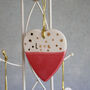 Ceramic Hanging Pink Love Heart Decoration, thumbnail 3 of 3