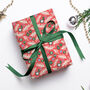 Premium Matisse Inspired Red Christmas Wrapping Paper Botanical, thumbnail 1 of 3