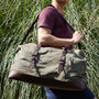 Unisex Canvas Duffle Travel Weekender Bag, thumbnail 1 of 12