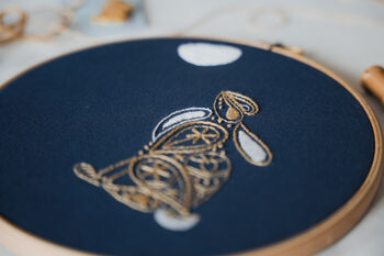 Moon Gazing Hare Embroidery Kit, 2 of 9