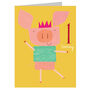 Mini Piglet 1st Birthday Card, thumbnail 2 of 4