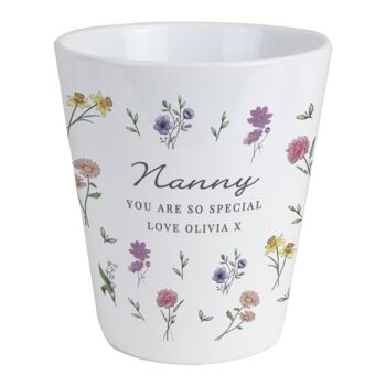 Personalised Wild Flowers Plant Pot, 4 of 4