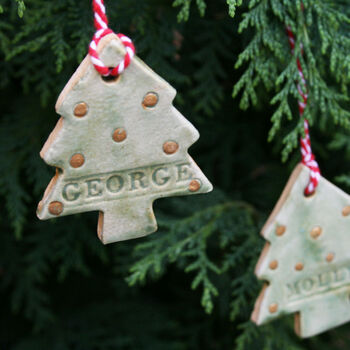Set Of Personalised Christmas Tree Decorations, 10 of 10