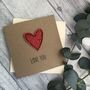 Love You Glitter Heart Anniversary/Birthday Card, thumbnail 5 of 5