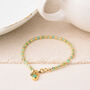 Linear Birthstone Bracelet For May Chrysoprase, thumbnail 1 of 4