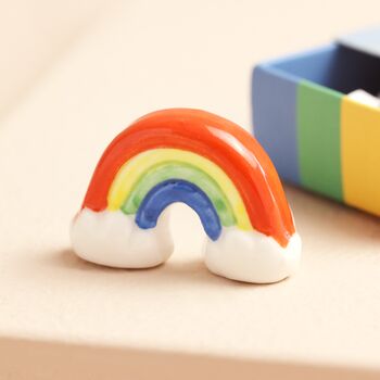 Tiny Matchbox Ceramic Rainbow Token, 2 of 3