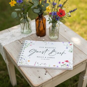 Watercolour Wildflower Wedding Card Post Box, 4 of 4