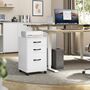 Three Drawer Rolling Filing Cabinet With Wheels, thumbnail 3 of 8