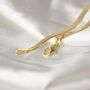 Yellow Gold Herringbone Chain Necklace Regular, thumbnail 6 of 7