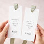 Personalised Reserved Seat Name Sign With Satin Ribbon Row Wedding Aisle Signage, thumbnail 3 of 11