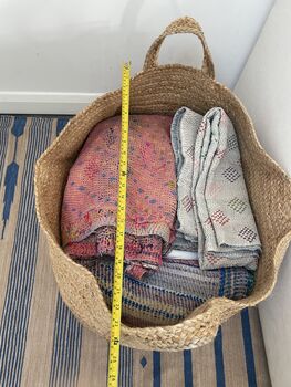 Extra Large Natural Braided Jute Storage Basket, 8 of 10