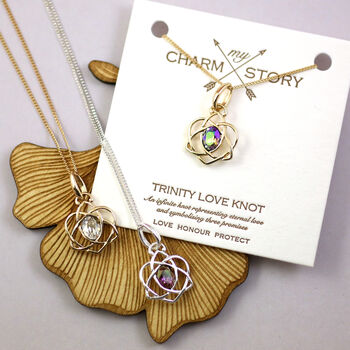 My Charm Story Trinity Love Knot Necklace, 3 of 5