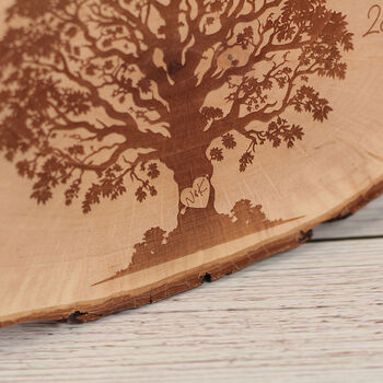 5th Wedding Anniversary Timeline Wood Slice, 2 of 5