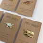 T Rex Skull Dinosaur Enamel Pin, thumbnail 3 of 4